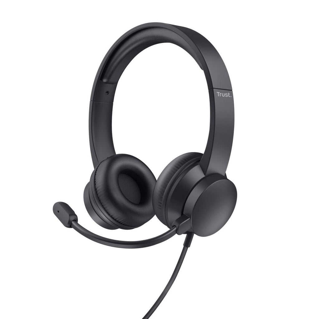 Trust HS-201 Auricolare Cablato A Padiglione Ufficio USB tipo A Nero [25373]