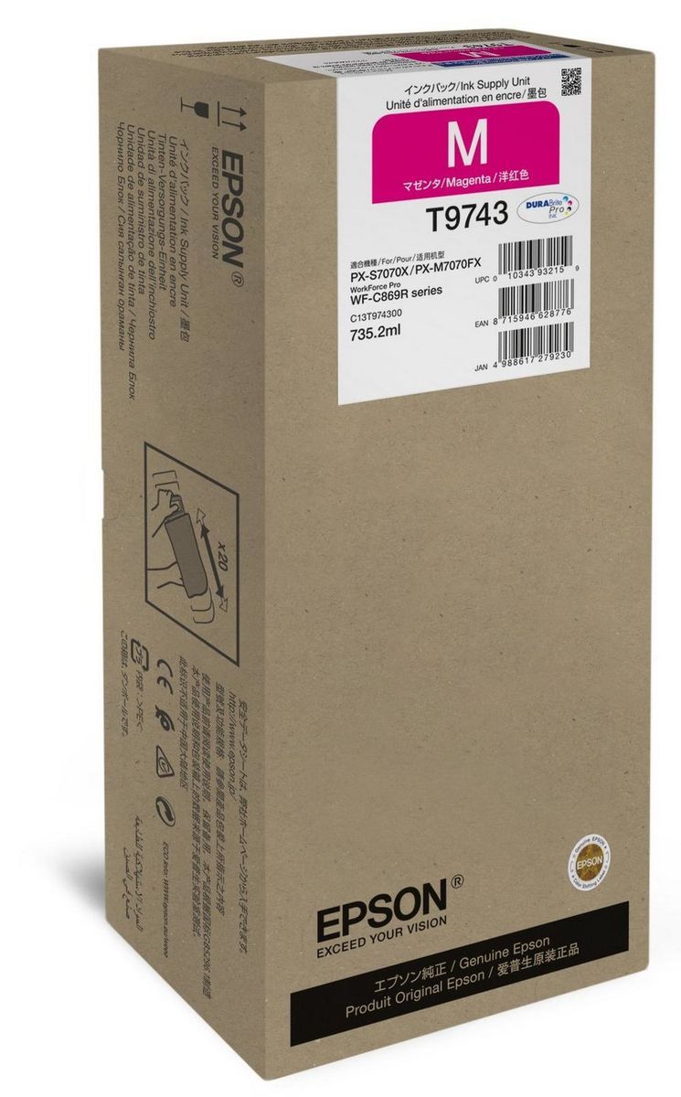 Epson C13T97430N cartuccia d'inchiostro 1 pz Originale Magenta [C13T97430N]