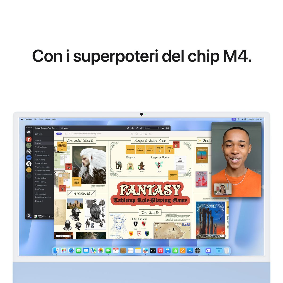 Apple iMac 24"Retina Display 4,5K, Chip M4 con CPU 10core, GPU 10core, 24GB, 512GB SSD, Blu [MD2T4T/A]