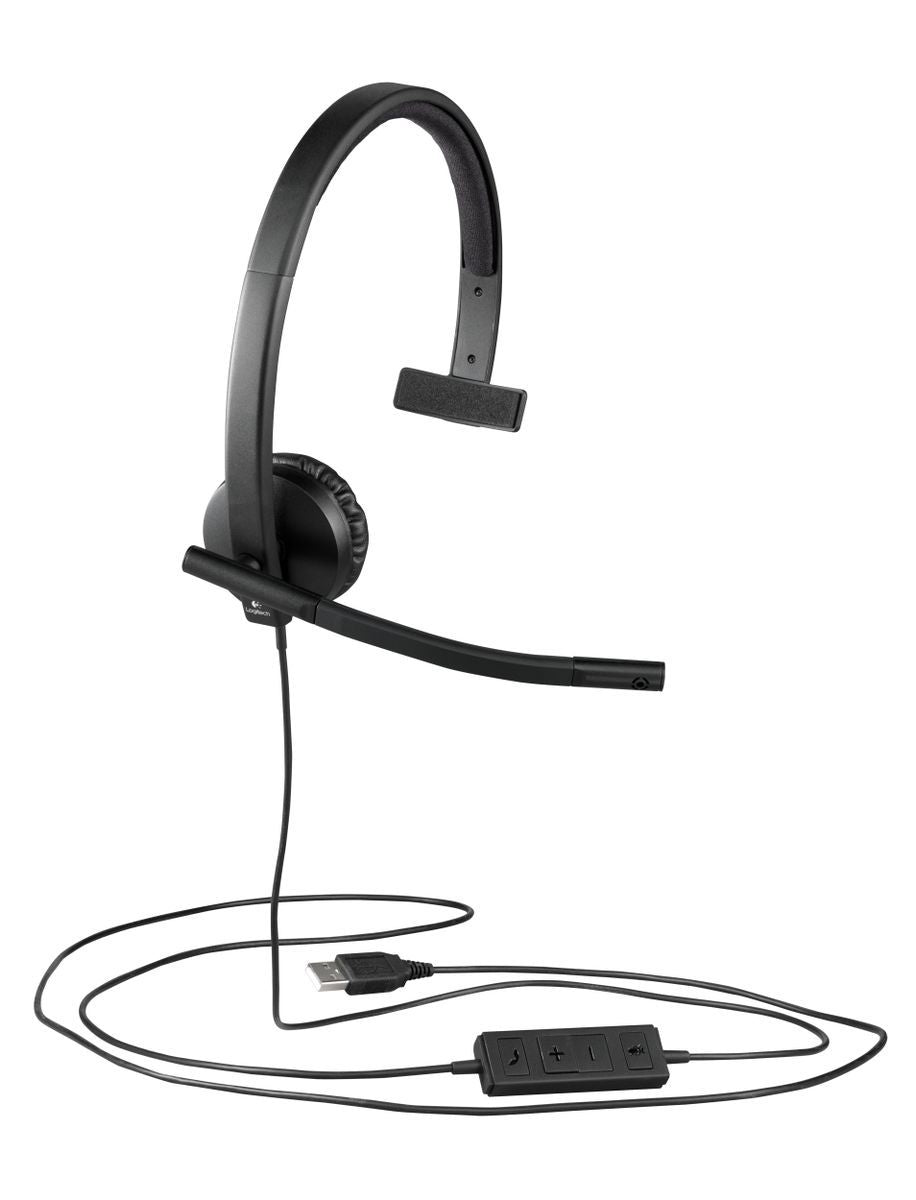 Logitech 981-000571 cuffia e auricolare Cablato A Padiglione Ufficio USB tipo A Nero [981-000571]