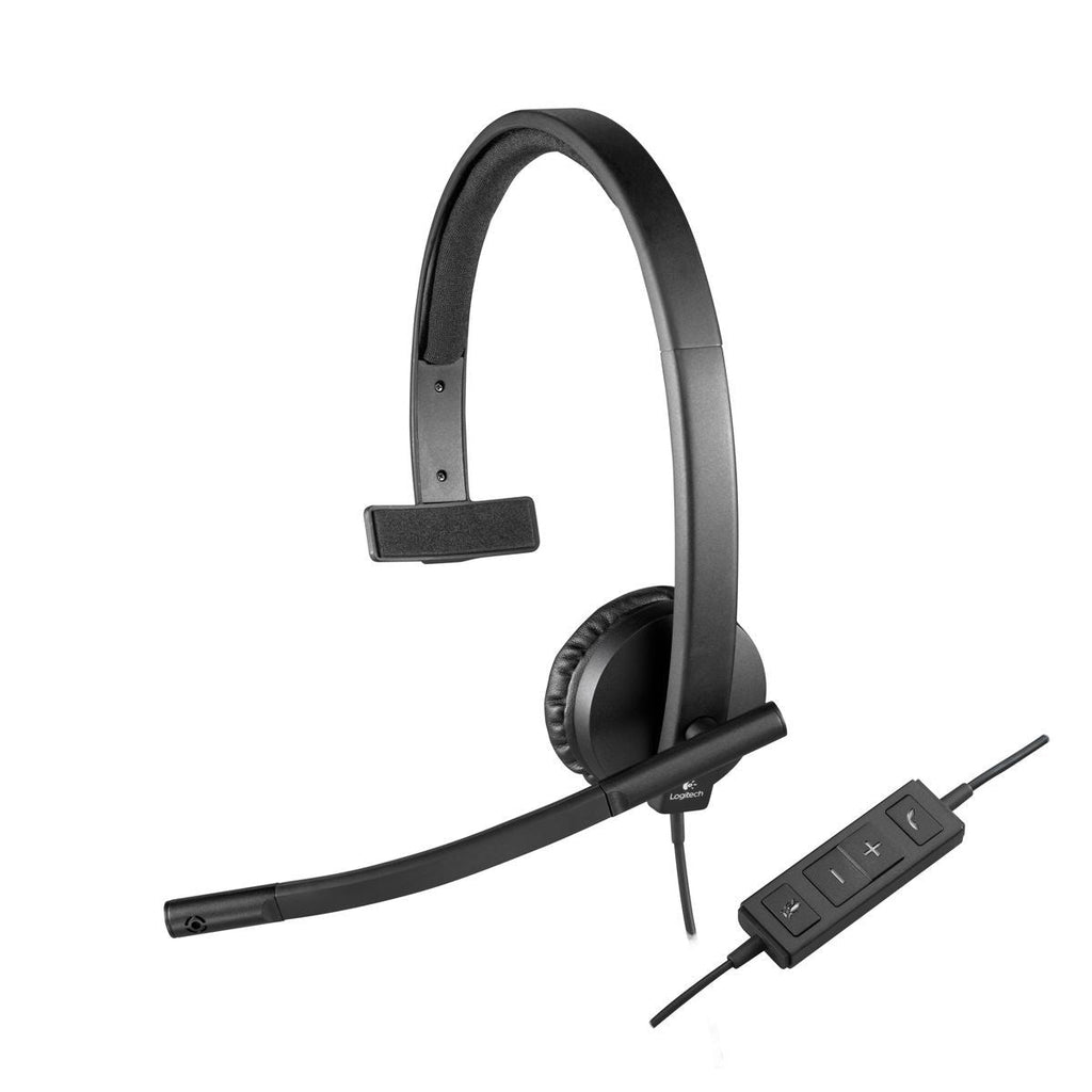 Logitech 981-000571 cuffia e auricolare Cablato A Padiglione Ufficio USB tipo A Nero [981-000571]