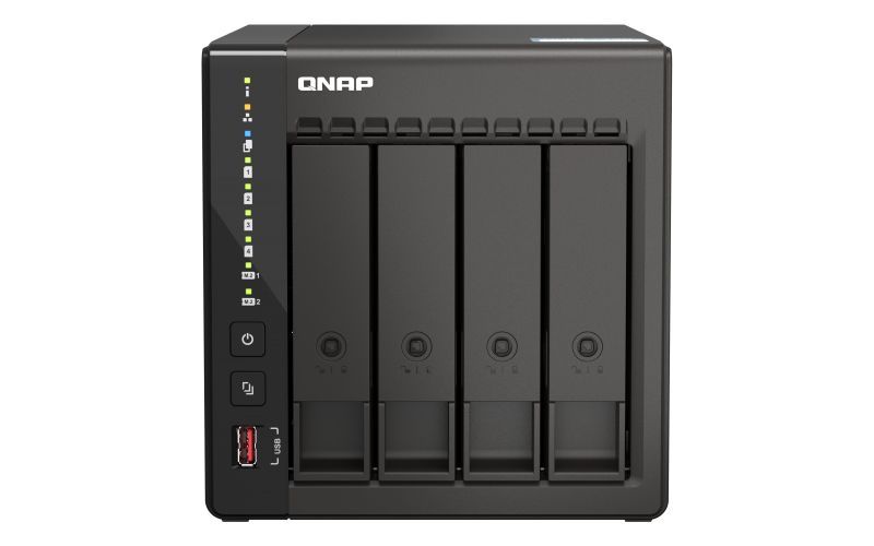 QNAP TS-453E NAS Tower Intel Celeron J6412 8 GB 0 TB QNAP QTS Nero [TS-453E-8G]