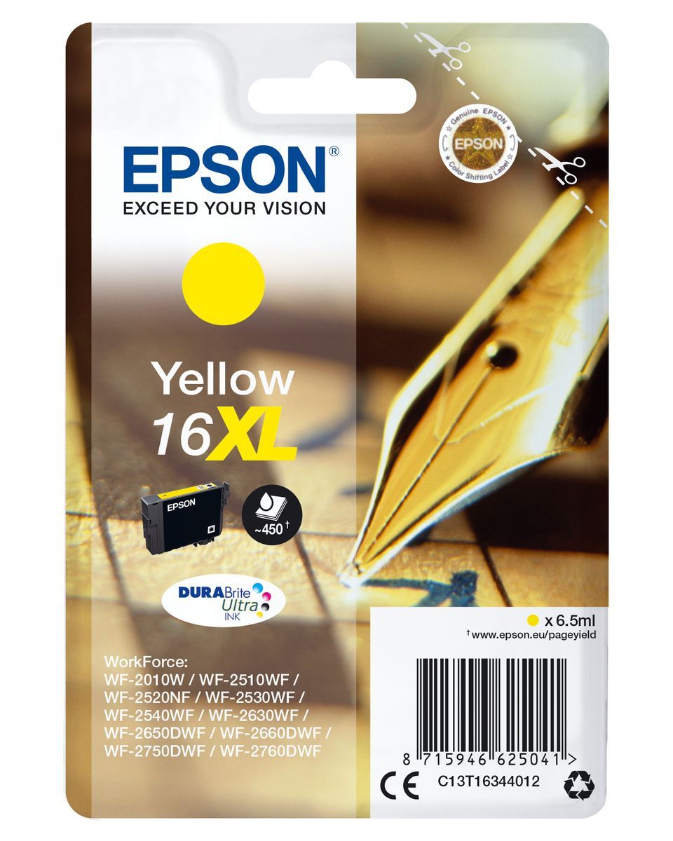 Epson Pen and crossword Cartuccia Penna e cruciverba Giallo Inchiostri DURABrite Ultra 16XL [C13T16344012]