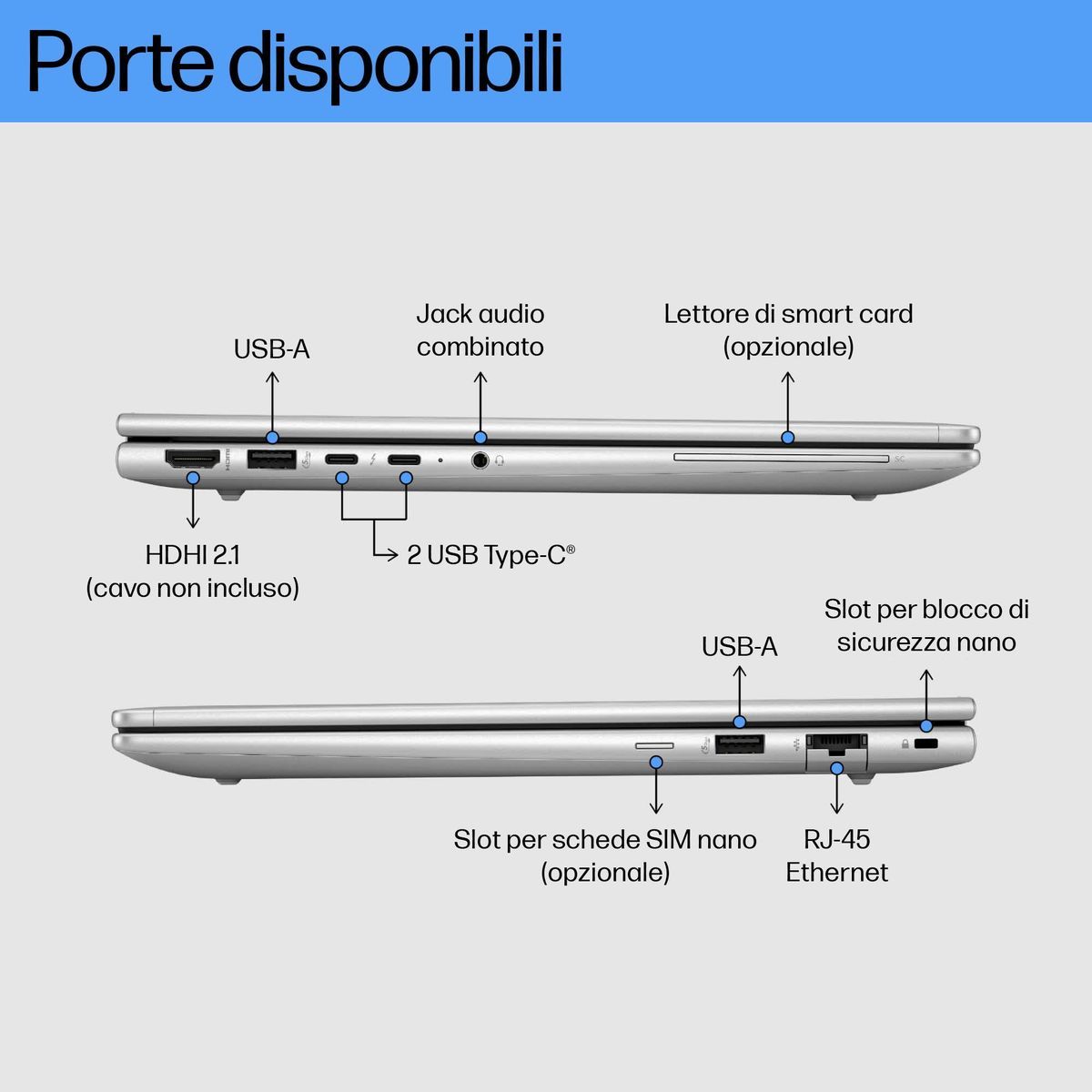 HP EliteBook 640 G11 Intel Core Ultra 5 135U Computer portatile 35,6 cm (14") WUXGA 16 GB DDR5-SDRAM 512 GB SSD Wi-Fi 6E (802.11ax) Windows 11 Pro Argento [9Y7D3ET#ABZ]