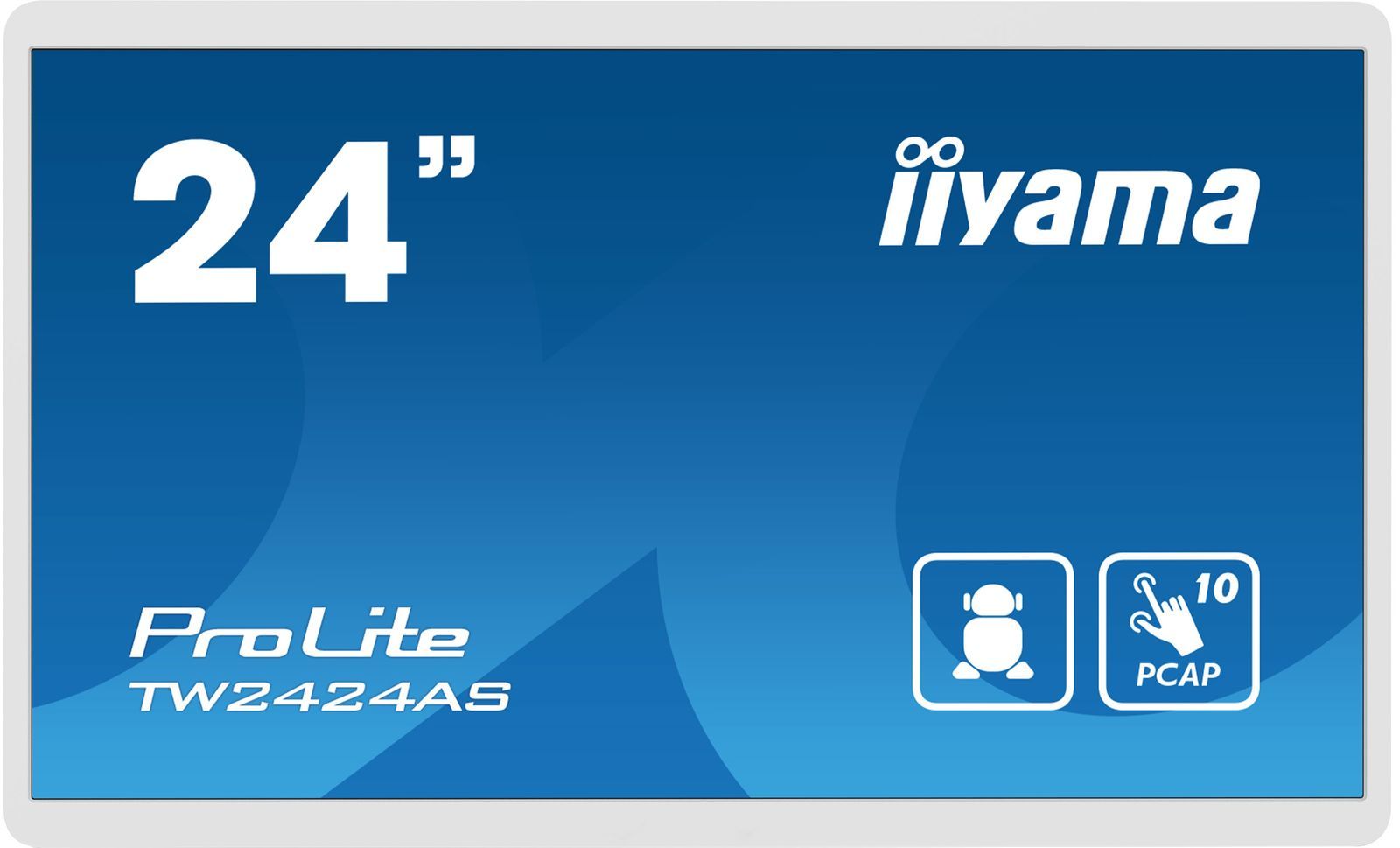 iiyama TW2424AS-W1 visualizzatore di messaggi Pannello piatto per segnaletica digitale 60,5 cm (23.8") Wi-Fi 250 cd/m 4K Ultra HD Nero Touch screen Processore integrato Android 24/7 [TW2424AS-W1]
