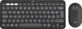 Logitech 920-012221 tastiera Mouse incluso Universale RF senza fili + Bluetooth QWERTY Italiano Grafite [920-012221]