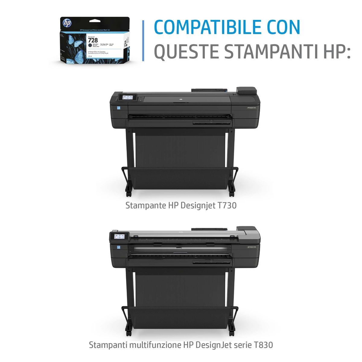 HP Cartuccia inchiostro giallo DesignJet 728, 130 ml [F9J65A]