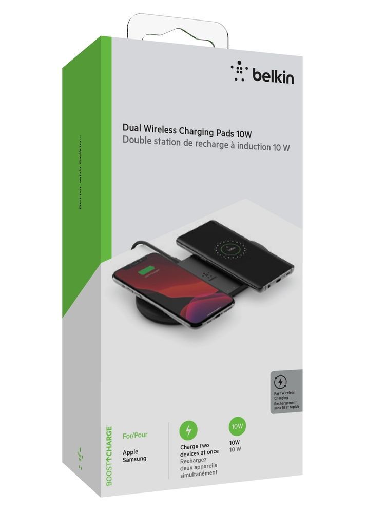 Belkin TAPPETINO DI RICARICA WIRELESS DOPPIO 2 X 10W [WIZ002VFBK]