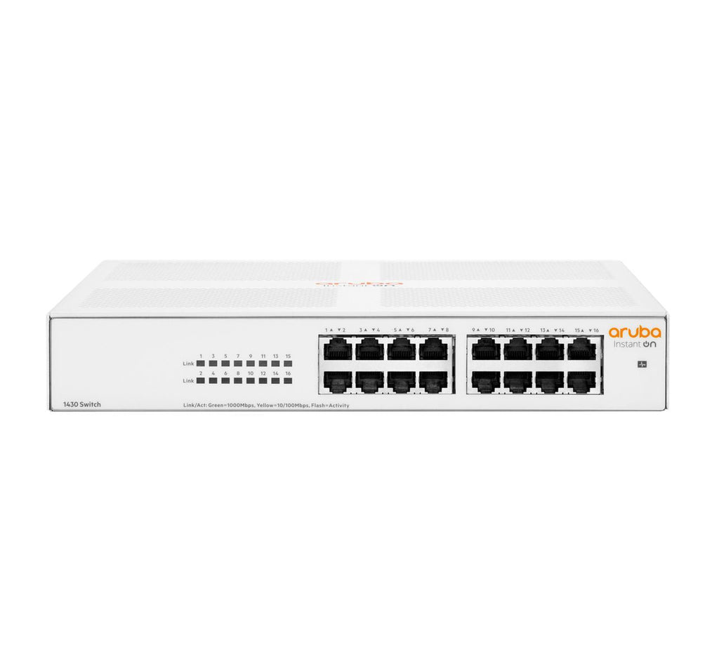 HPE Aruba Networking Aruba Instant On 1430 16G Non gestito L2 Gigabit Ethernet (10/100/1000) 1U Bianco [R8R47A#ABB]