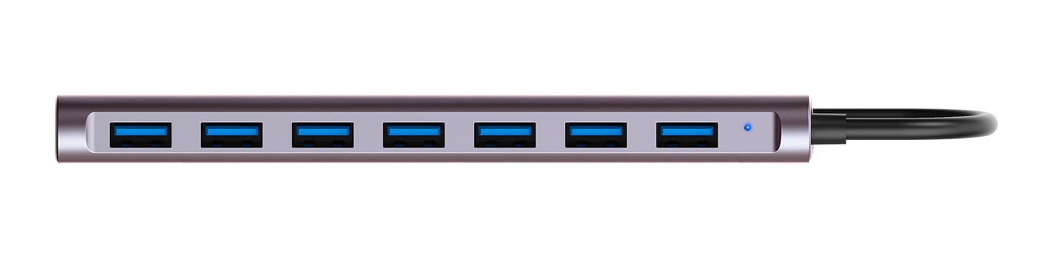 Hamlet XHUB-07A3 hub di interfaccia USB 3.2 Gen 1 (3.1 Gen 1) Type-A 5000 Mbit/s Nero [XHUB-07A3]