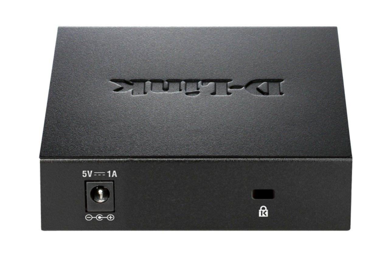 D-Link DGS-105 Non gestito L2 Gigabit Ethernet (10/100/1000) Nero [DGS-105]