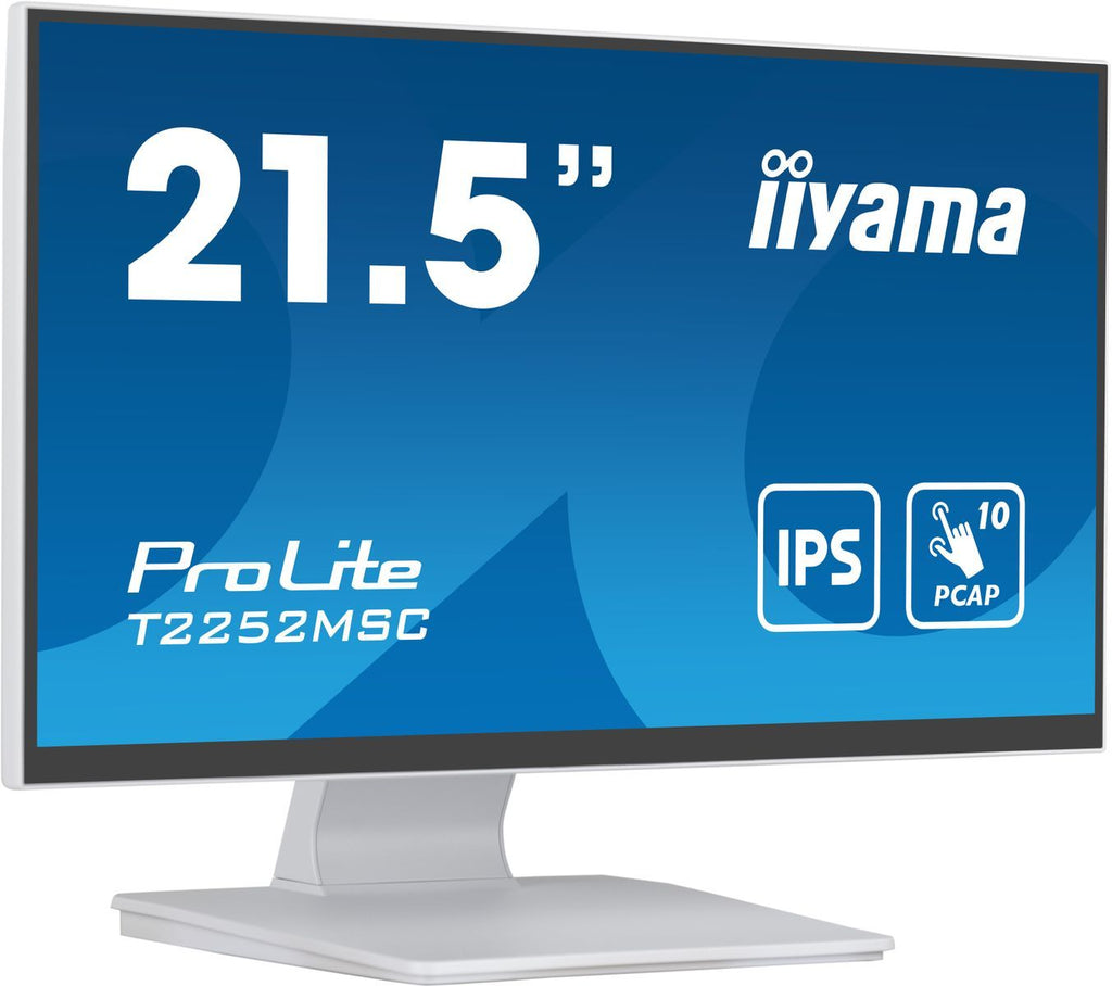 iiyama ProLite T2252MSC-W2 Monitor PC 54,6 cm (21.5") 1920 x 1080 Pixel Full HD LCD Touch screen Tavolo Bianco [T2252MSC-W2]