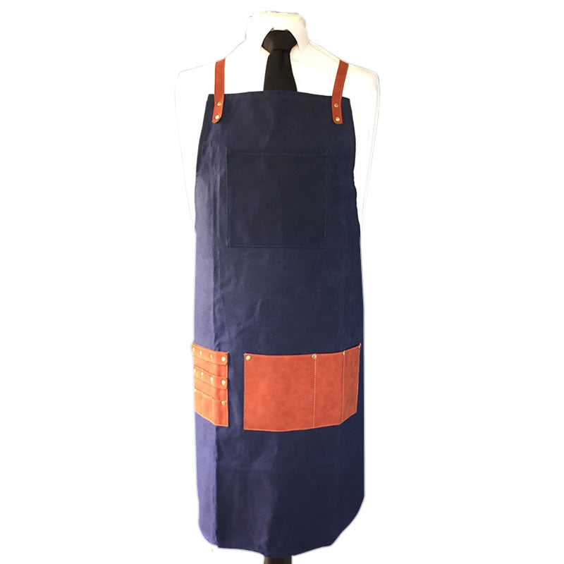 BARBER PRO GREMBIULE APRON DENIM BLUE