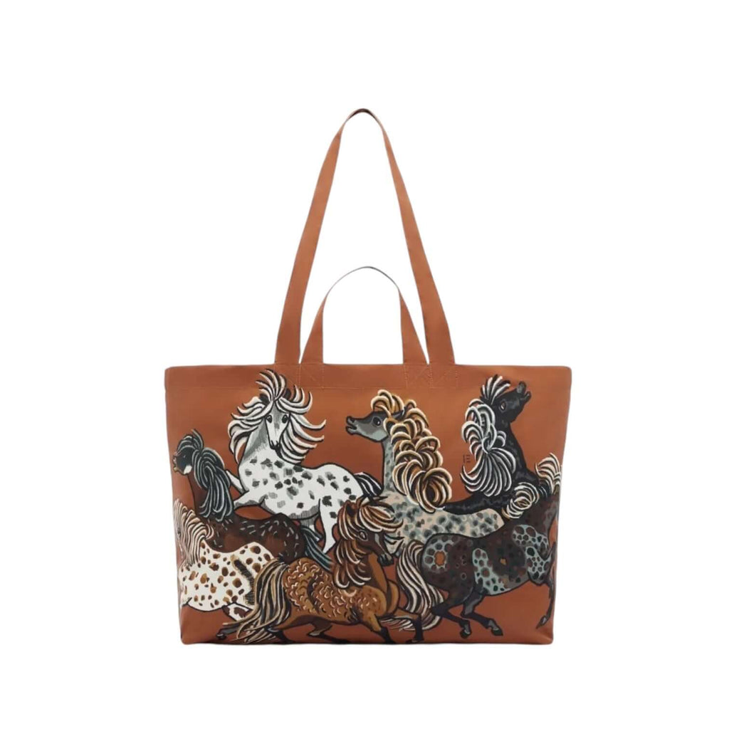 Borsa Maxi Shopping Western Marrone