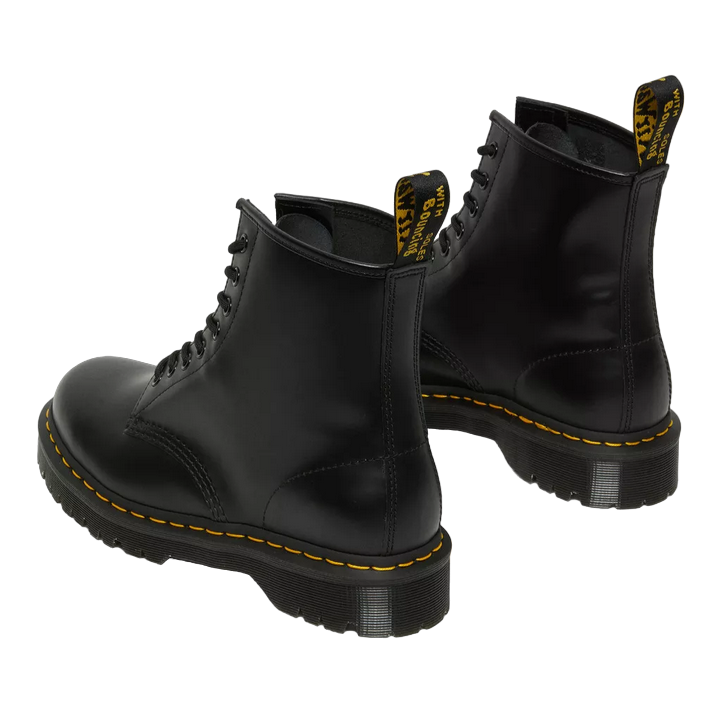 Dr. Martens 1460 BEX Smooth Anfibio Platform Nero 25345001 - Suola Alta Chunky 8 Occhielli
