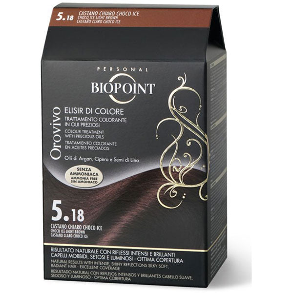 BIOPOINT OROVIVO ELISIRCOLORE CASTANO CHIARO CHOCO ICE 5.18