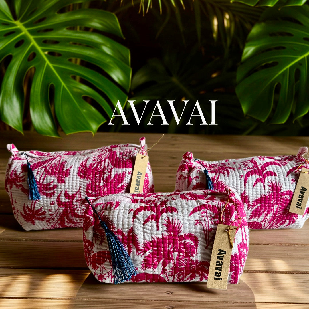 Roary Pouches ★  Fucsia Palm