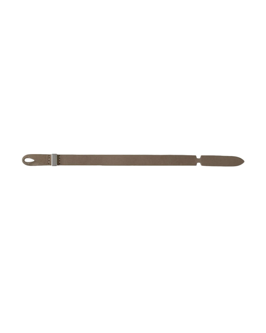 Bracciale Nobuckle Bull Taupe in Cuoio con Dettaglio Argento