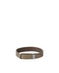 Bracciale Nobuckle Bull Taupe in Cuoio con Dettaglio Argento