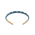 Cerchietto Capelli Ribbon thin stones Petrol