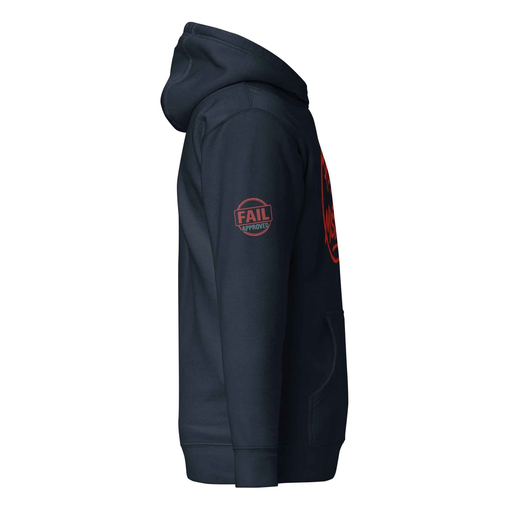 Felpa con Cappuccio Streetwear “POWER IN MISTAKES” 🔴 | FAIL – Manifesto di Coraggio e Stile
