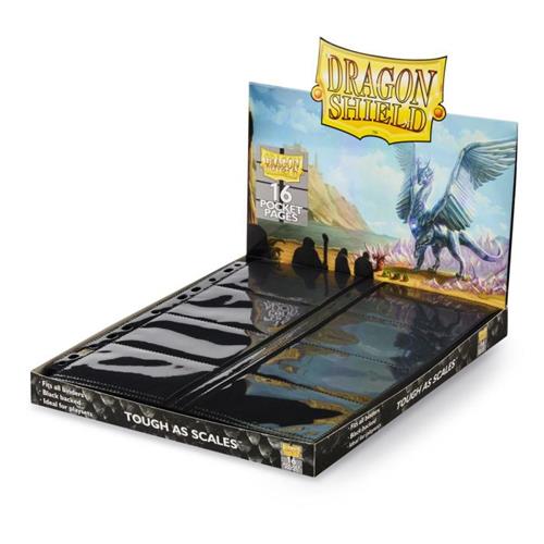 10302 Dragon Shield 16-Pocket Clear - Center Loader Pages Display (50 Pages)
