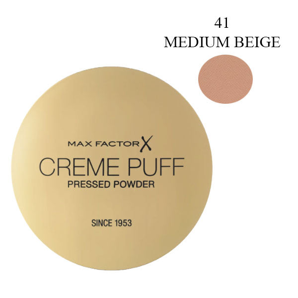MAX FACTOR CREME PUFF POWDER COMPACT MEDIUM BEIGE 41