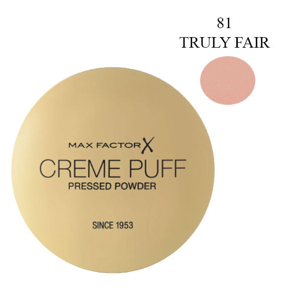 MAX FACTOR CREME PUFF POWDER COMPACT TRULY FAIR 81