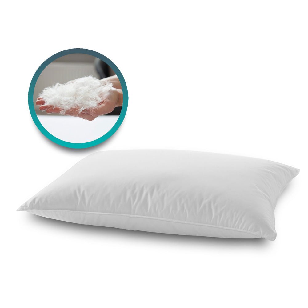 Coppia Cuscini Piuma d'Oca – Soffici, Termoregolatori, Cotone 15 cm