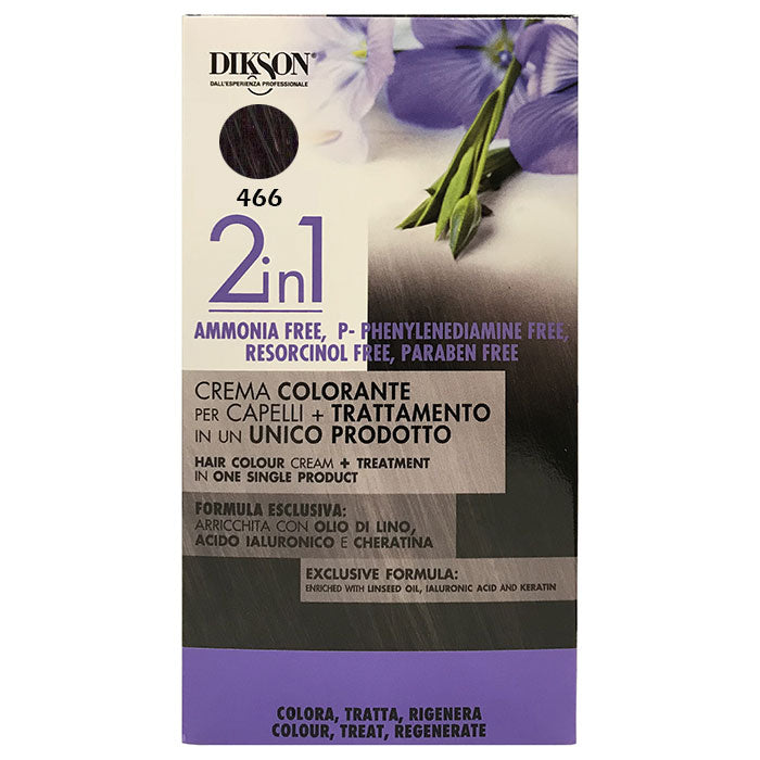 DIKSON 2 IN 1 CREMA COLORANTE ROSSO VIOLETTO 466