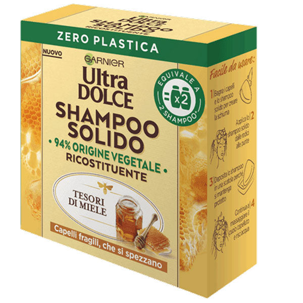 GARNIER ULTRA DOLCE SHAMPOO SOLIDO RICOS TESORI CAP FRAGILI 60G