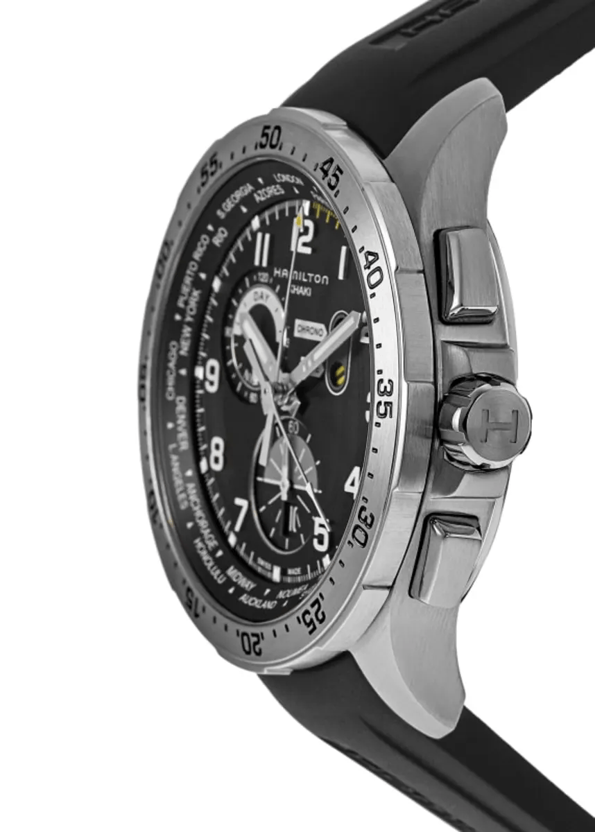 Hamilton Khaki Aviation H76714335 – Cronografo quarzo 45mm con corona a vite e 100m WR