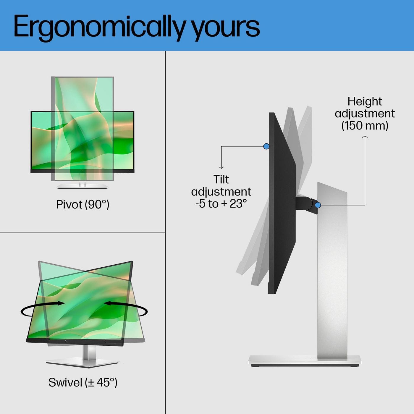 HP E24 G4, LED 23.8" FHD, HDMI (A)