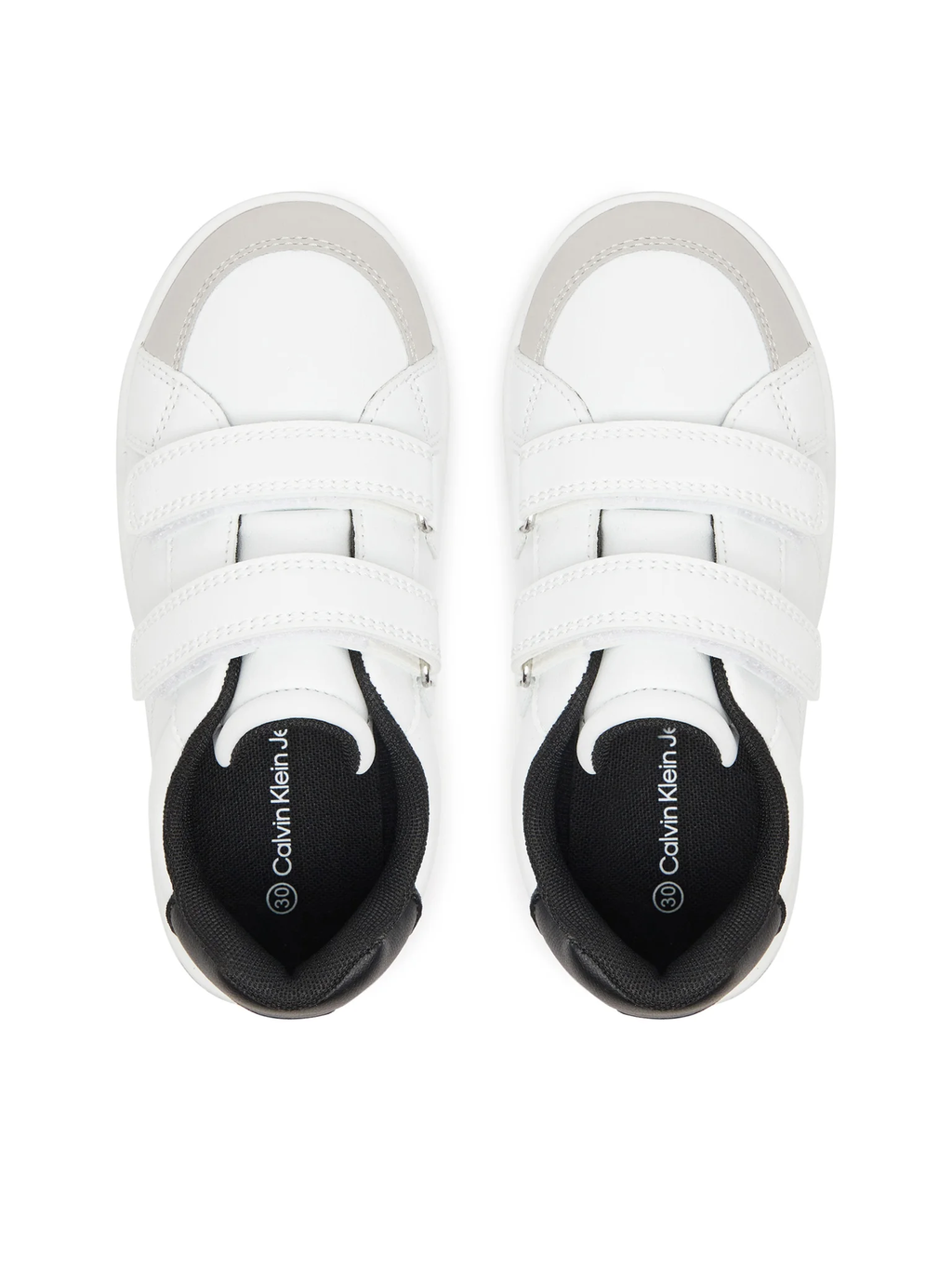 Calvin Klein Jeans sneakers in ecopelle con velcro bianco