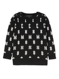 John Richmond maglia con logo jacquard all over nero