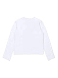 Diesel T-shirt manica lunga con logo iconico bianco