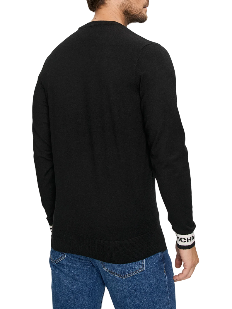 John Richmond maglia girocollo Artuso con logo jacquard nero