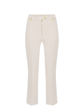 Elisabetta Franchi pantaloni slim in crepe panna