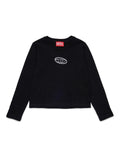 Diesel T-shirt manica lunga in jersey nero