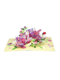 Origamo biglietto di auguri handmade con fiori