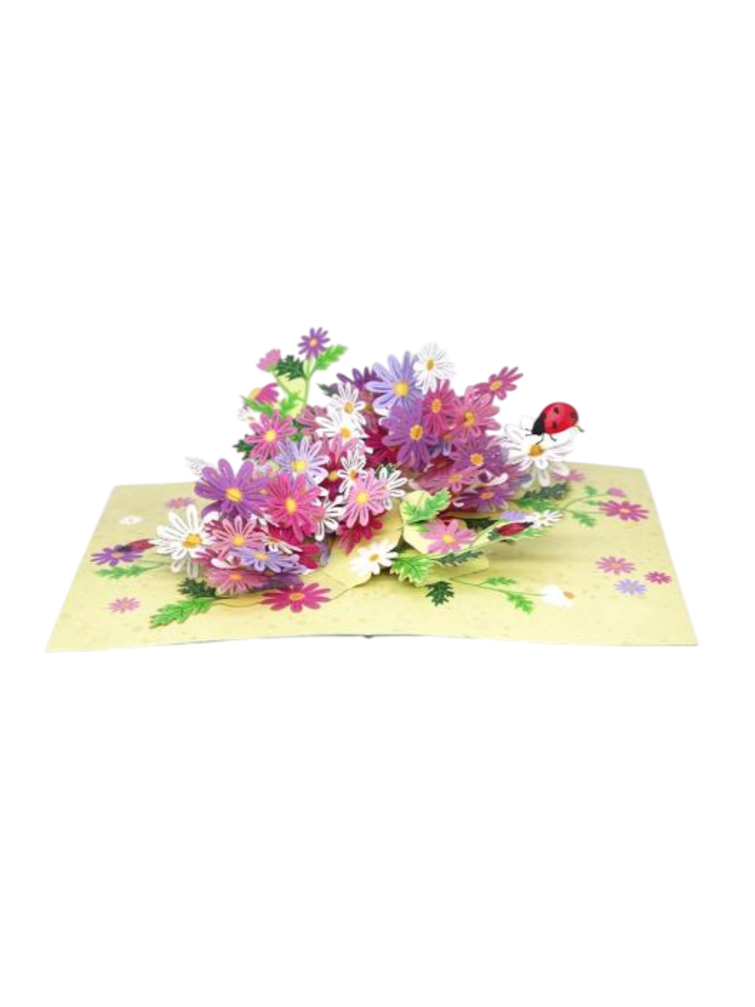 Origamo biglietto di auguri handmade con fiori