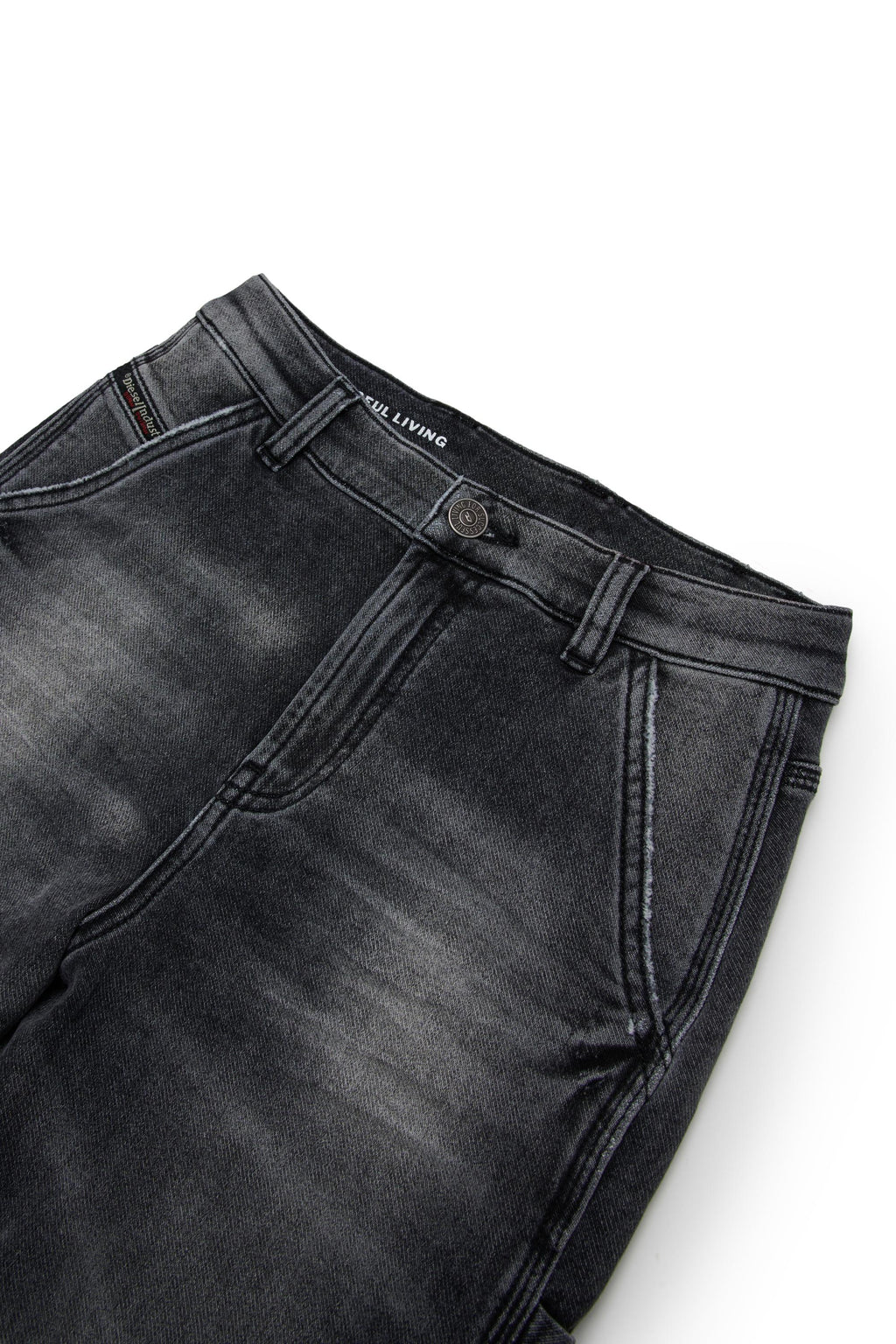 Diesel jeans bambina gamba larga lavaggio grigio