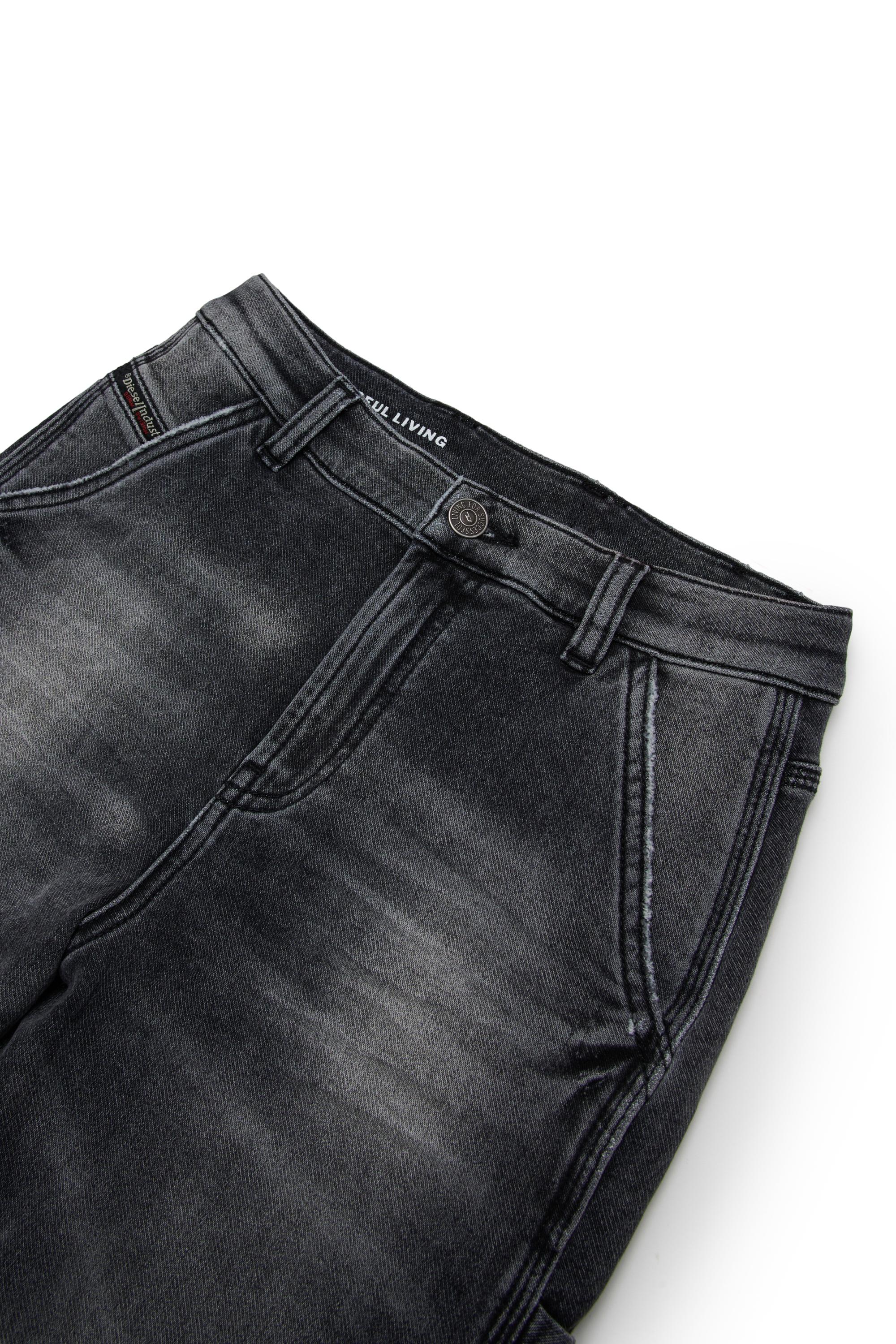 Diesel jeans bambina gamba larga lavaggio grigio