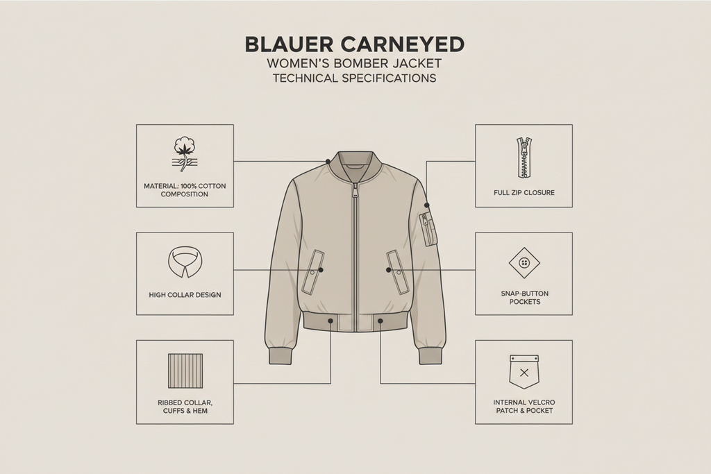 Blauer Donna Giacca Bomber CARNEYED 26SBLDC04460-007475 Beige