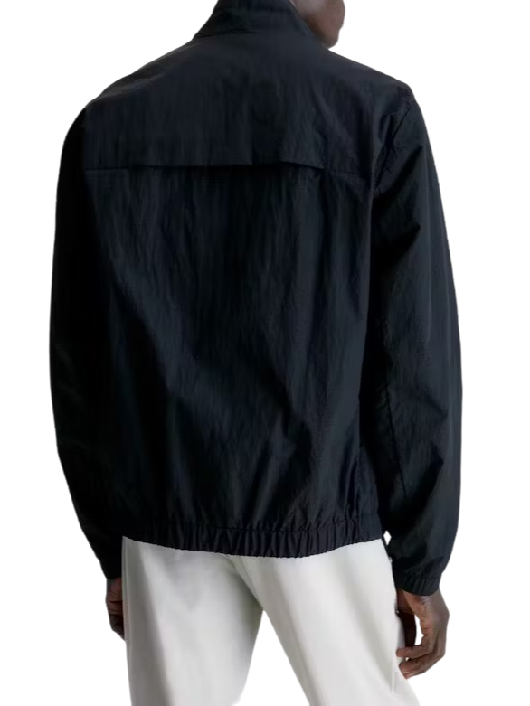 Calvin Klein giubbino leggero in nylon increspato nero