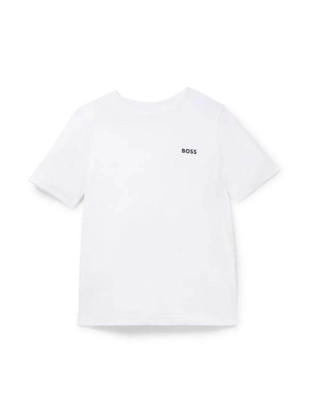 Boss T-shirt maniche corte in jersey con logo bianco