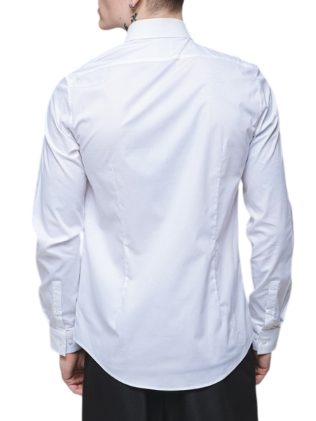 Calvin Klein camicia manica lunga slim fit bianco