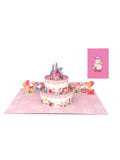 Origamo biglietto di auguri pop up torta di compleanno