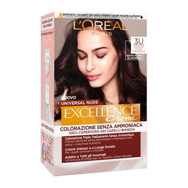 L'OREAL EXCELLENCE NO AMMONIACA CASTANO SCURO NUDE 3U