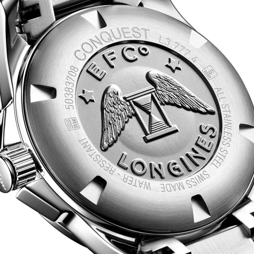 Longines orologio Conquest 41mm blu automatico acciaio L3.777.4.99.6